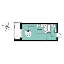 Студии в ЖК Дом Скворцы, 29.50 м²