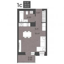 Студии в ЖК Восход, 29.22 м²