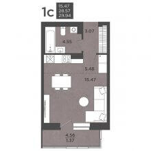 Студии в ЖК Восход, 29.94 м²