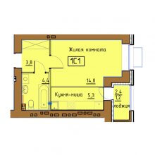 Студии в ЖК Гончарова, 28.70 м²