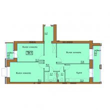 3-комн. квартира в ЖК Гончарова, 86.50 м²