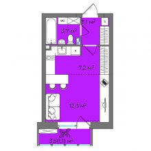 Студии в ЖК Urban Park, 27.40 м²