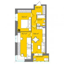 2-комн. квартира в ЖК Urban Park, 56.30 м²