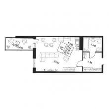 Студии в ЖК Art House, 39.71 м²