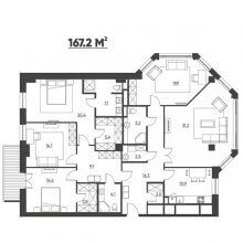 5 и более квартира в ЖК Москва, 167.20 м²