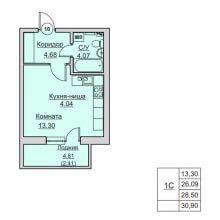 Студии в ЖК Свои люди, 30.90 м²