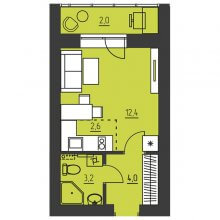 Студии в ЖК Событие, 24.20 м²