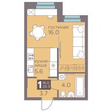Студии в ЖК Теплые кварталы Погода, 29.30 м²