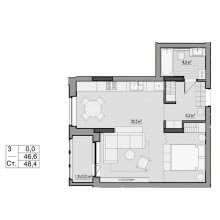 Студии в ЖК Мариинский, 48.40 м²