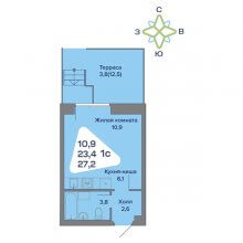 Студии в ЖК Миниполис, 27.20 м²