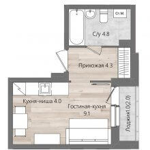 Студии в ЖК Дом Стаханов, 23.20 м²