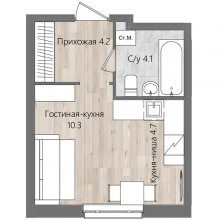 Студии в ЖК Дом Стаханов, 23.30 м²