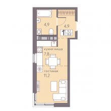 Студии в ЖК Теплые кварталы Погода, 28.80 м²