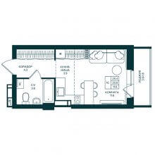 Студии в ЖК Loqo, 25.40 м²