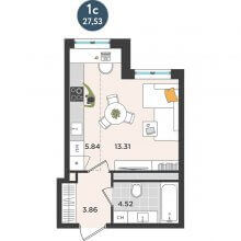 Студии в ЖК Дружба, 27.53 м²