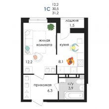Студии в ЖК Логика, 31.20 м²