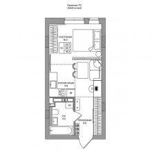 Студия в ЖК Slide, 30.70 м²