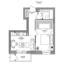 1-комн. квартира в ЖК Формат, 38.30 м²