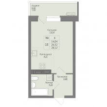 Студии в ЖК Август, 28.12 м²