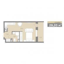 Студии в ЖК Старт, 29.20 м²