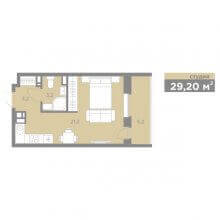 Студии в ЖК Старт, 29.20 м²