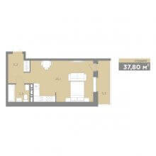Студии в ЖК Старт, 37.80 м²