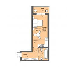 Студии в ЖК Атриум Парк, 33.60 м²