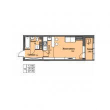 Студии в ЖК Атриум Парк, 27.70 м²