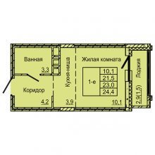 Студии в ЖК Латте, 24.40 м²