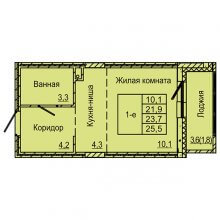 Студии в ЖК Латте, 25.50 м²