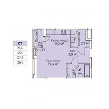 Студии в ЖК Ветлан, 38.60 м²