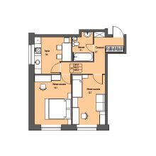 2-комн. квартира в ЖК Атриум Парк, 49.00 м²