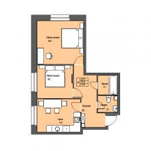 2-комн. квартира в ЖК Атриум Парк, 53.60 м²