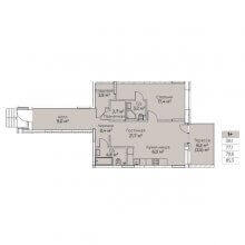 2-комн. евро квартира в ЖК Ветлан, 85.30 м²