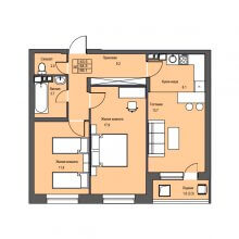3-комн. евро квартира в ЖК Атриум Парк, 66.10 м²