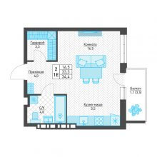 Студии в ЖК Архитектор, 34.40 м²