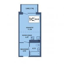 Студии в ЖК Аксиома, 28.20 м²