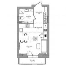 Студии в ЖК Эстетика, 30.70 м²