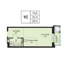 Студии в ЖК Нео, 26.40 м²