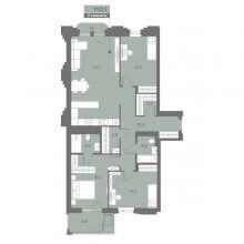 4-комн. евро квартира в ЖК Эпоха, 110.10 м²