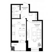 1-комн. квартира в ЖК Смарт сити, 40.10 м²
