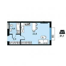Студии в ЖК Эволюция, 31.10 м²