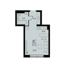 Студии в ЖК Биография, 27.20 м²