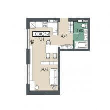 Студии в ЖК Гуд Стайл, 30.28 м²