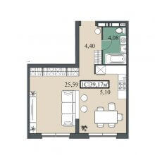 Студии в ЖК Гуд Стайл, 39.17 м²