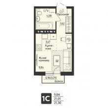 Студии в ЖК Настроение, 21.30 м²