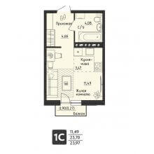 Студии в ЖК Настроение, 23.97 м²