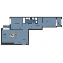 3-комн. евро квартира в ЖК Альфа дом на Оборонщиков, 6, 76.00 м²