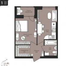 1-комн. квартира в ЖК Дом на Писарева, 8, 33.19 м²