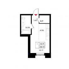 Студии в ЖК Уникум на Энгельса, 24.01 м²